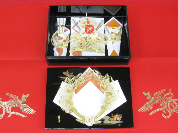 結納品 たまてばこ 指輪飾り付セット 略式結納 3品セット+指輪飾り – 日本の四季・行事の店 木瓜屋